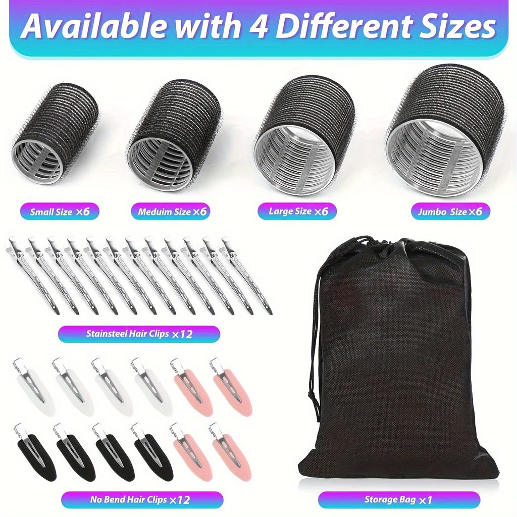 A 49pcs Curling Iron And Hair Clip Set, Suitable for Managing Various Styles Without Damaging The Hair