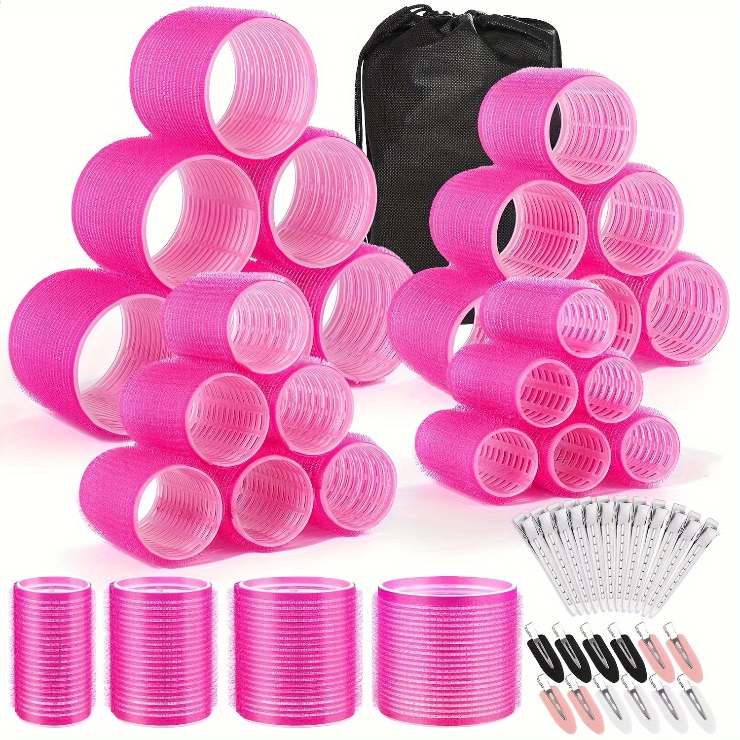 A 49pcs Curling Iron And Hair Clip Set, Suitable for Managing Various Styles Without Damaging The Hair